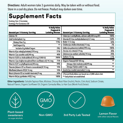 SmartyPants Prenatal Vitamins for Women, Sugar Free Multivitamin Gummies SmartyPants