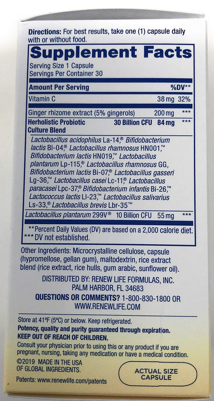 Renew Life Herholistic Prenatal Partner Probiotic 40 Billion, 30 CT Renew Life