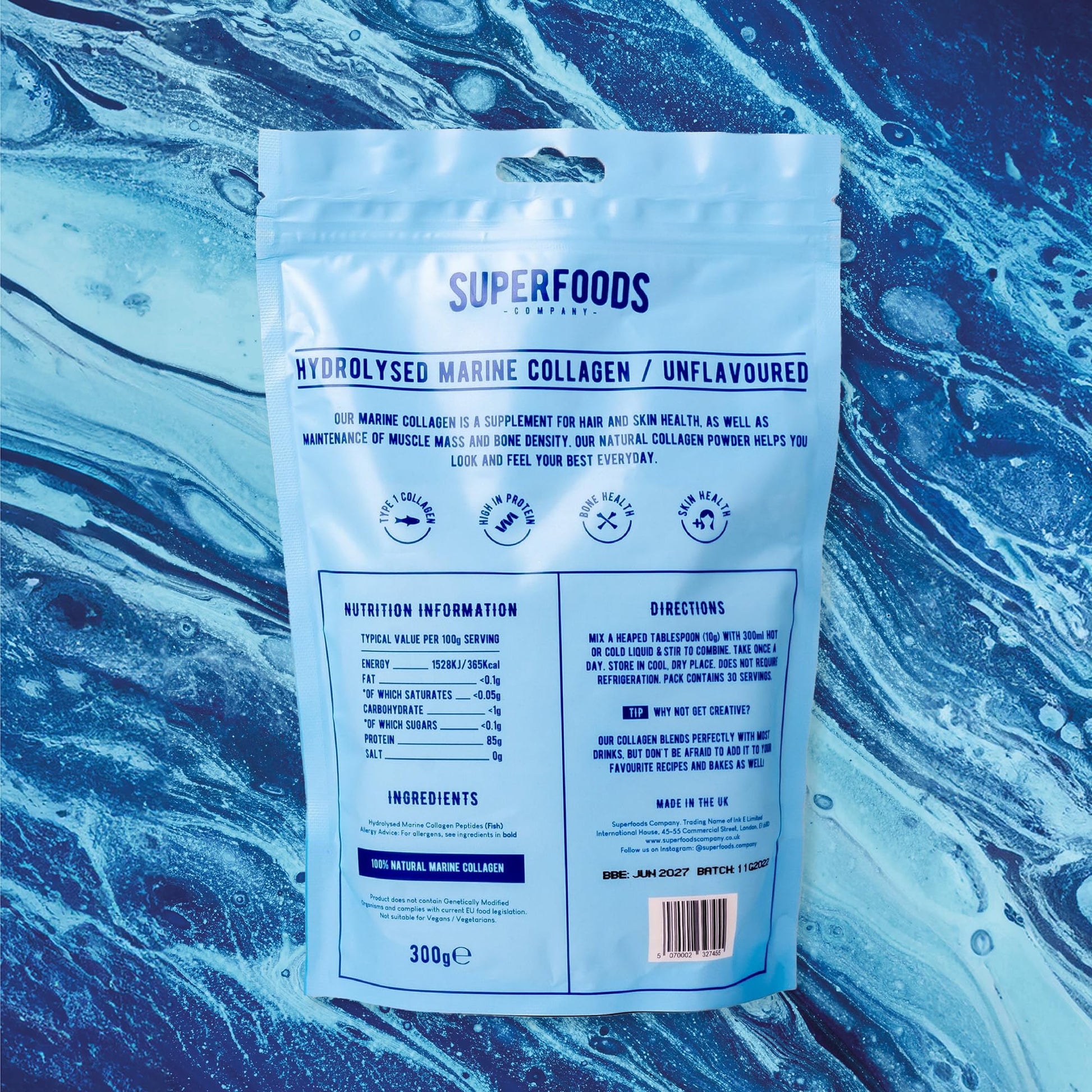 Superfoods Company - Hydrolysed Marine Collagen, Boosts Hair and Skin Health, Unflavoured Superfoods CompanyBuy Supplements Australia