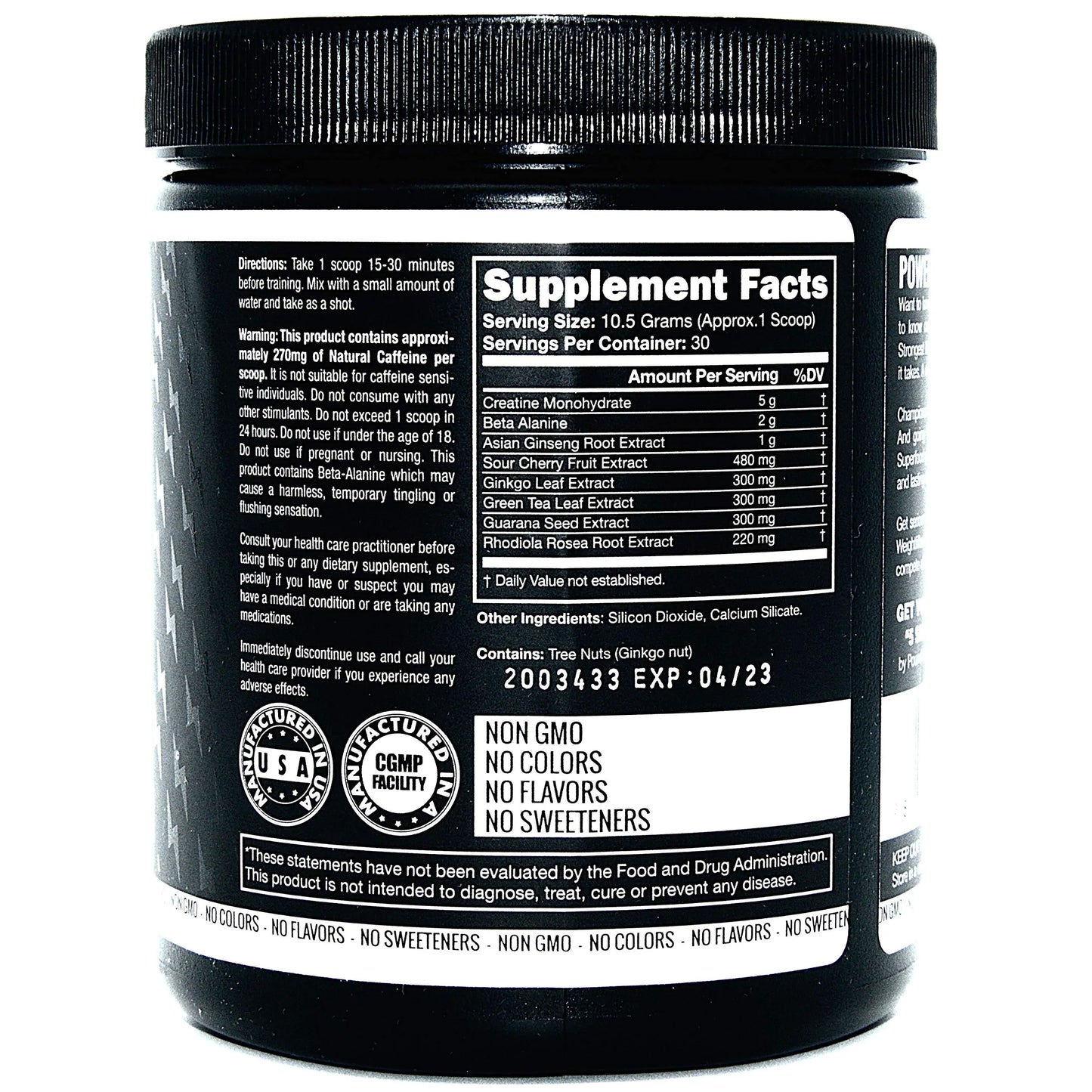 Pre Workout, Best All Natural PreWorkout Supplement. Pure Power, Healthy Pump, Clean SMART STRENGTH