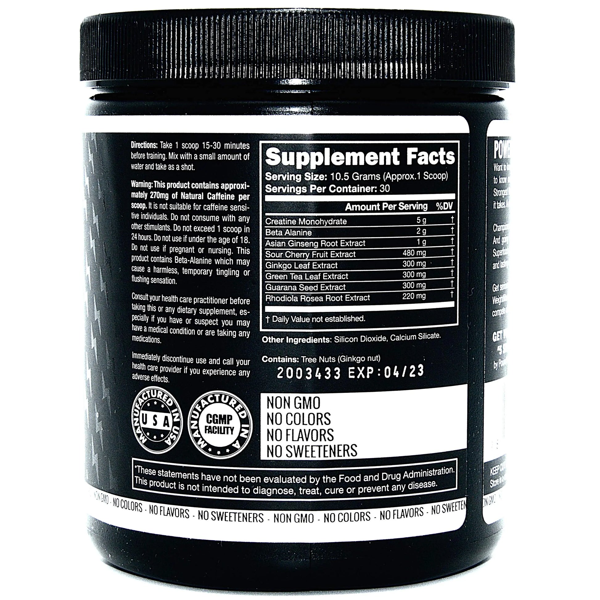 Pre Workout, Best All Natural PreWorkout Supplement. Pure Power, Healthy Pump, Clean SMART STRENGTH