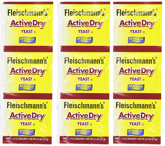 3 set Active Dry Yeast,0.25 Ounce, 9 Count Fleischmann's SALUTE