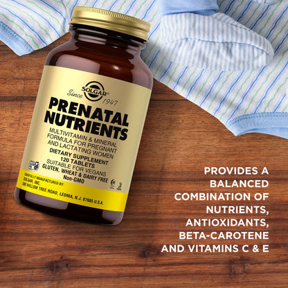 Solgar Prenatal Nutrients, 120 Tablets - Multivitamin & Mineral Formula for Pregnant & Lactating Women SOLGAR