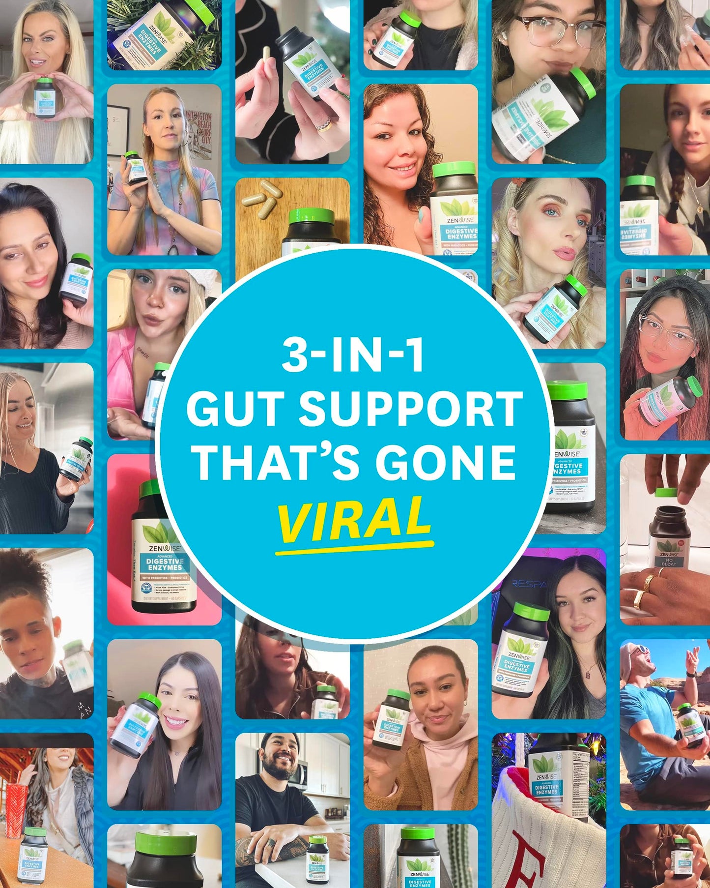 Zenwise Health Digestive Enzymes - Probiotic Multi Enzymes with Probiotics Zenwise Health