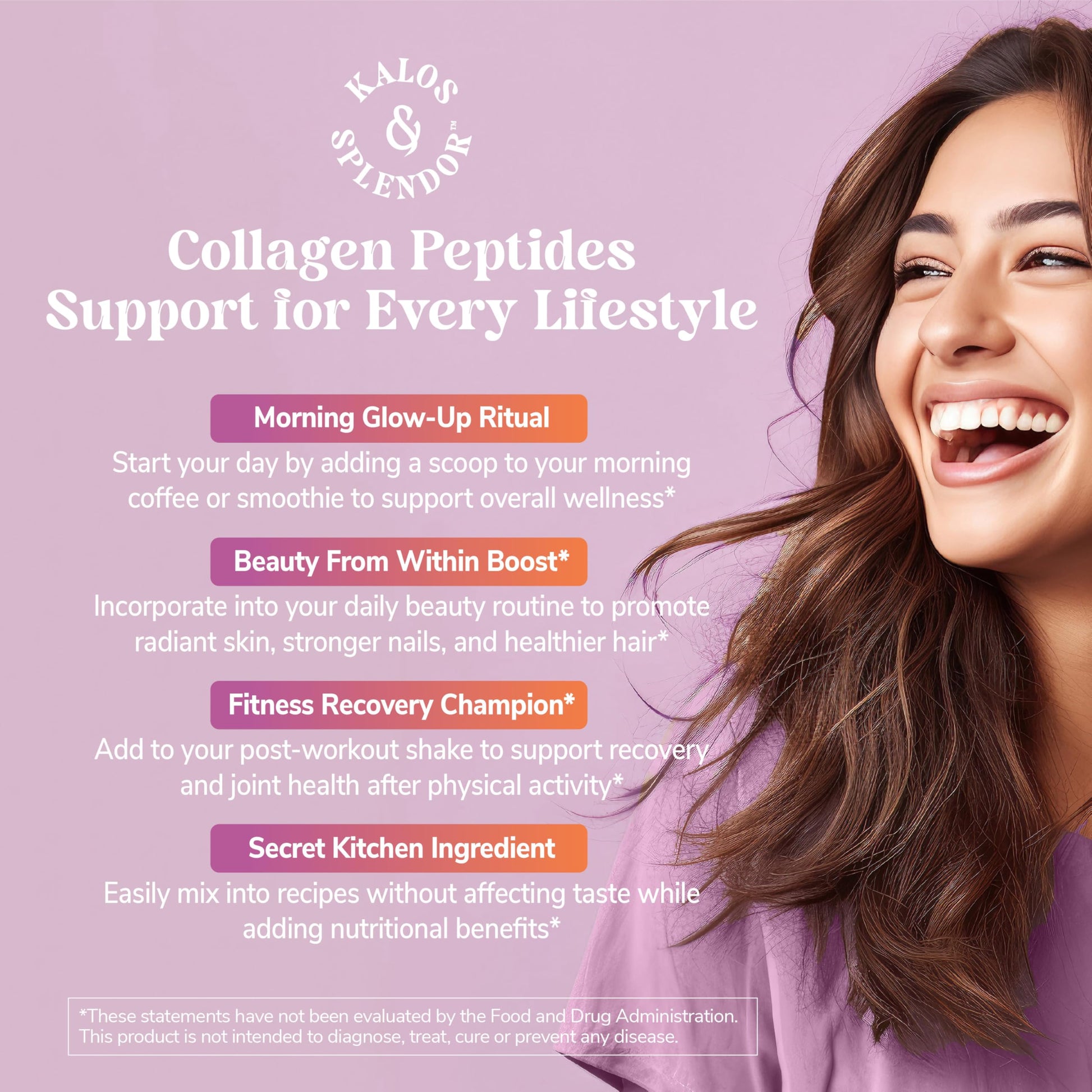 21st Century Kalos & Splendor Collagen Peptides Powder, Grass Fed & Pasture Raised Type I & III Bovine Collagen, 20g Collagen Peptides + 18g Protein Per Scoop, Unflavored, 10.6 OZ 21st Century buy supplements Au