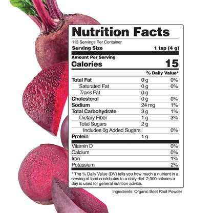 Nations Nutrition Pure Beet Root Powder Organic - Nitric Oxide Circulation Superfood Nations Nutrition