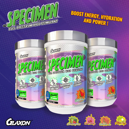 Glaxon Specimen High Stimulant Pre Workout Powder, Preworkout with 300mg Caffeine Glaxon