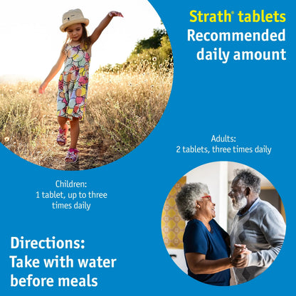 Strath Nutritional Yeast Tablets - Vegetarian, Lactose Free, Artificial Additive Free - Digestive Support, Nutrient Absorption - Unflavored Daily Supplement - Prebiotic and Postbiotic Bio-StrathBuy Supplements Australia