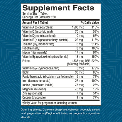 Nature's Sunshine Prenatal, 120 Tablets | Prenatal Vitamin Provides a Combination Nature's Sunshine