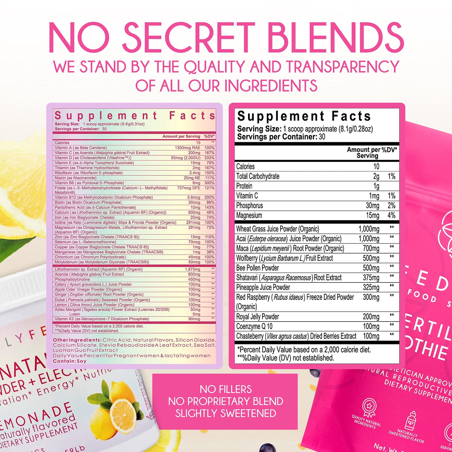 Female Fertility Bundle with Prenatal Vitamin Powder – Natural Prenatal Vitamins and Smoothie Mix seedlyfe