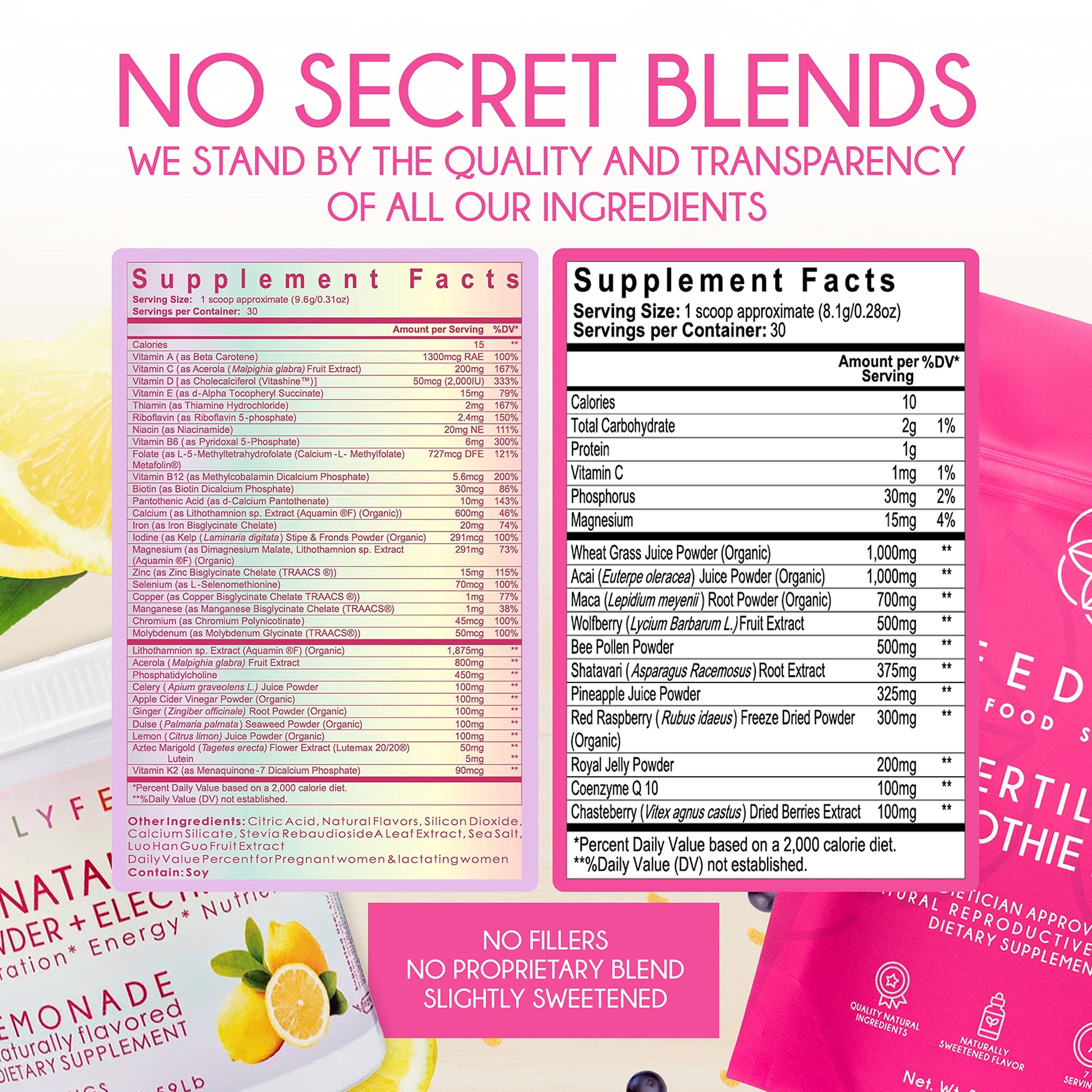 Female Fertility Bundle with Prenatal Vitamin Powder – Natural Prenatal Vitamins and Smoothie Mix seedlyfe