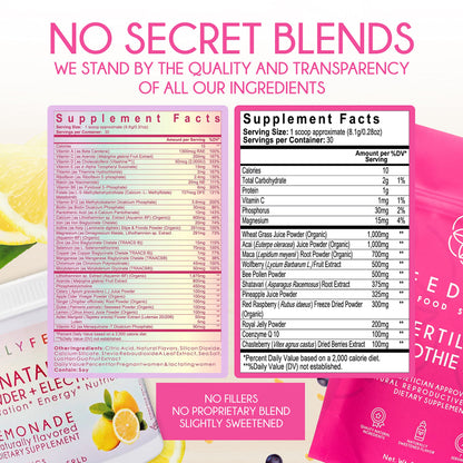 Female Fertility Bundle with Prenatal Vitamin Powder – Natural Prenatal Vitamins and Smoothie Mix seedlyfe