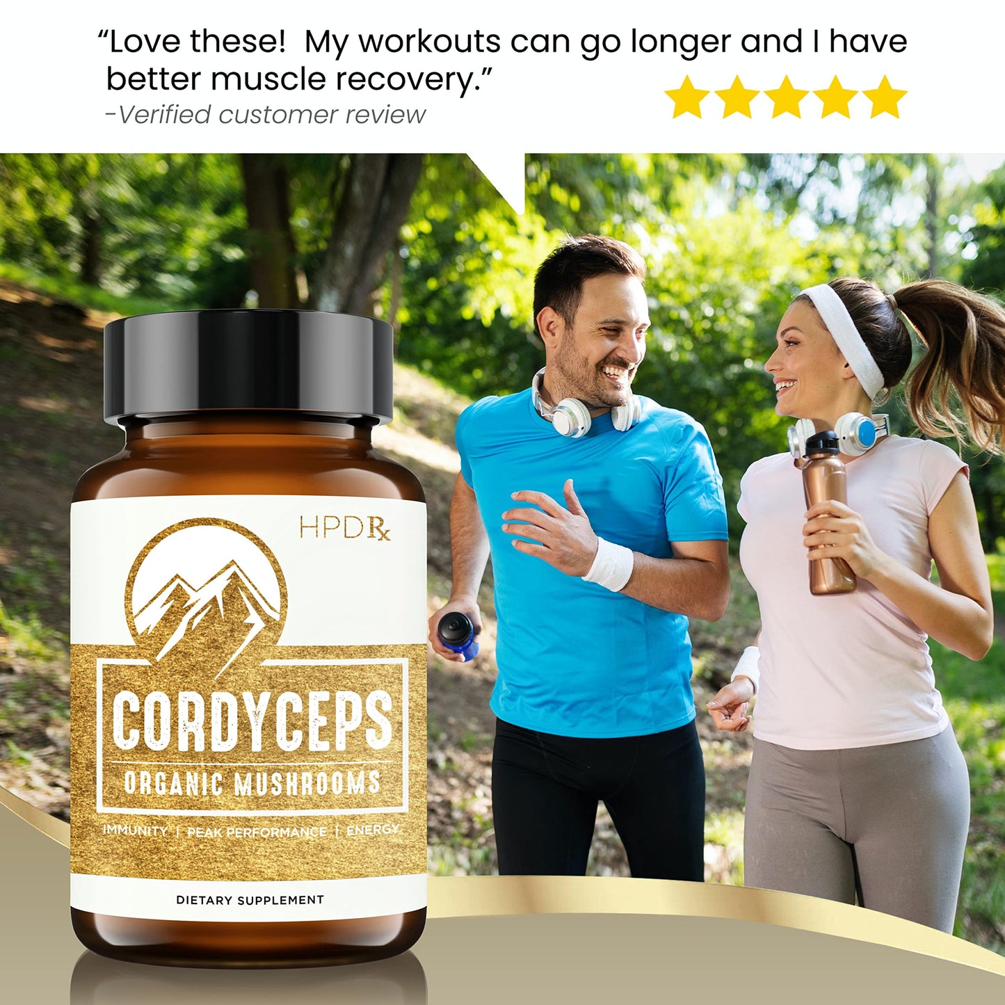 HPD Rx Premium Organic Cordyceps Mushroom Extract Performance Supplement HPD RxBuy Supplements Australia