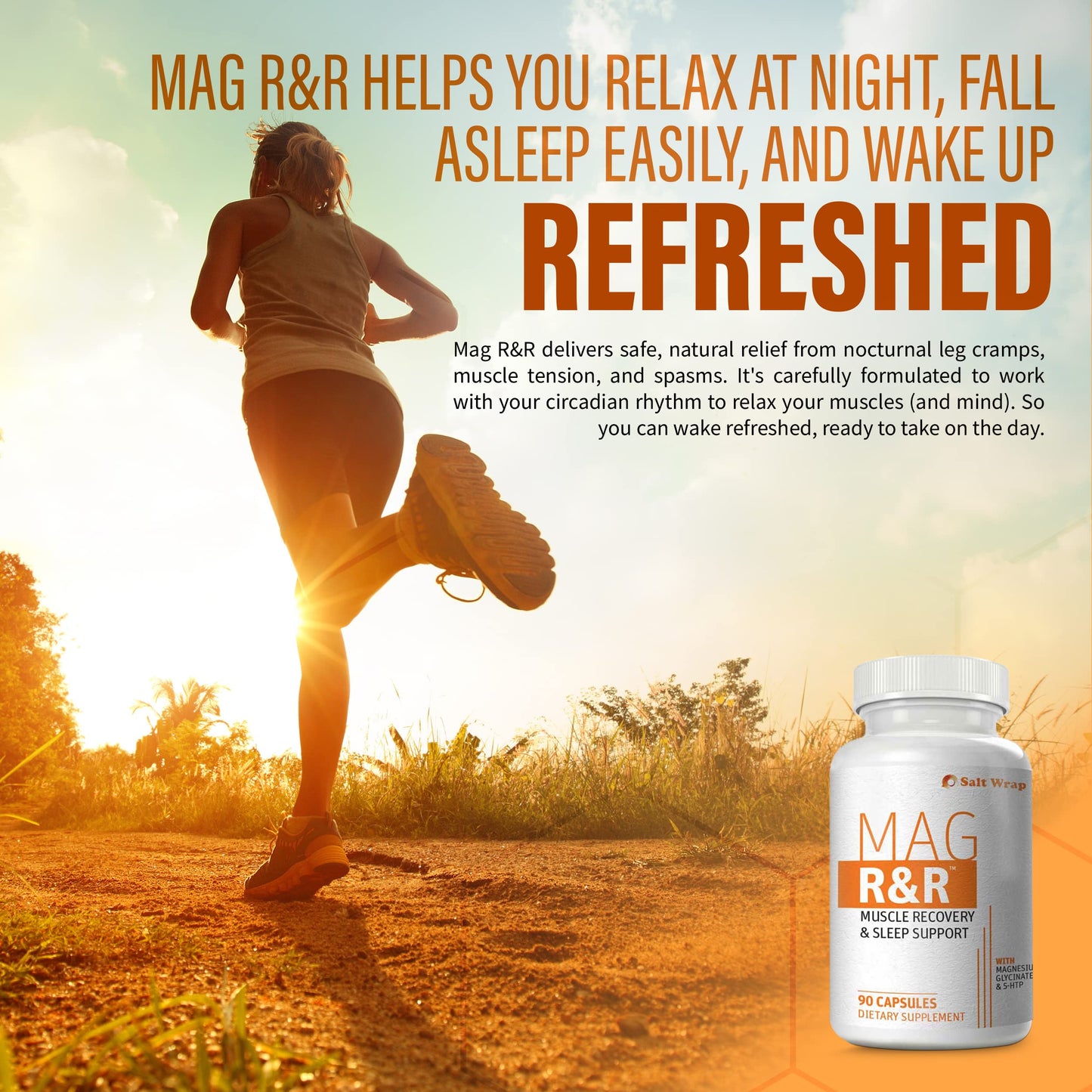 SaltWrap Mag R&R - Nighttime Muscle Cramps Support, Natural Sleep Support for Adults SaltWrapBuy Supplements Australia