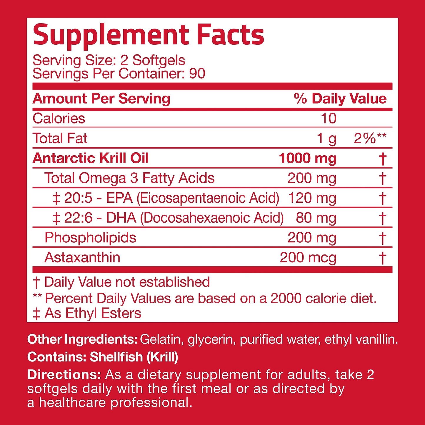 Bronson Antarctic Krill Oil 1000 mg with Omega-3s EPA, DHA, Astaxanthin and Phospholipid BronsonBuy Supplements Australia