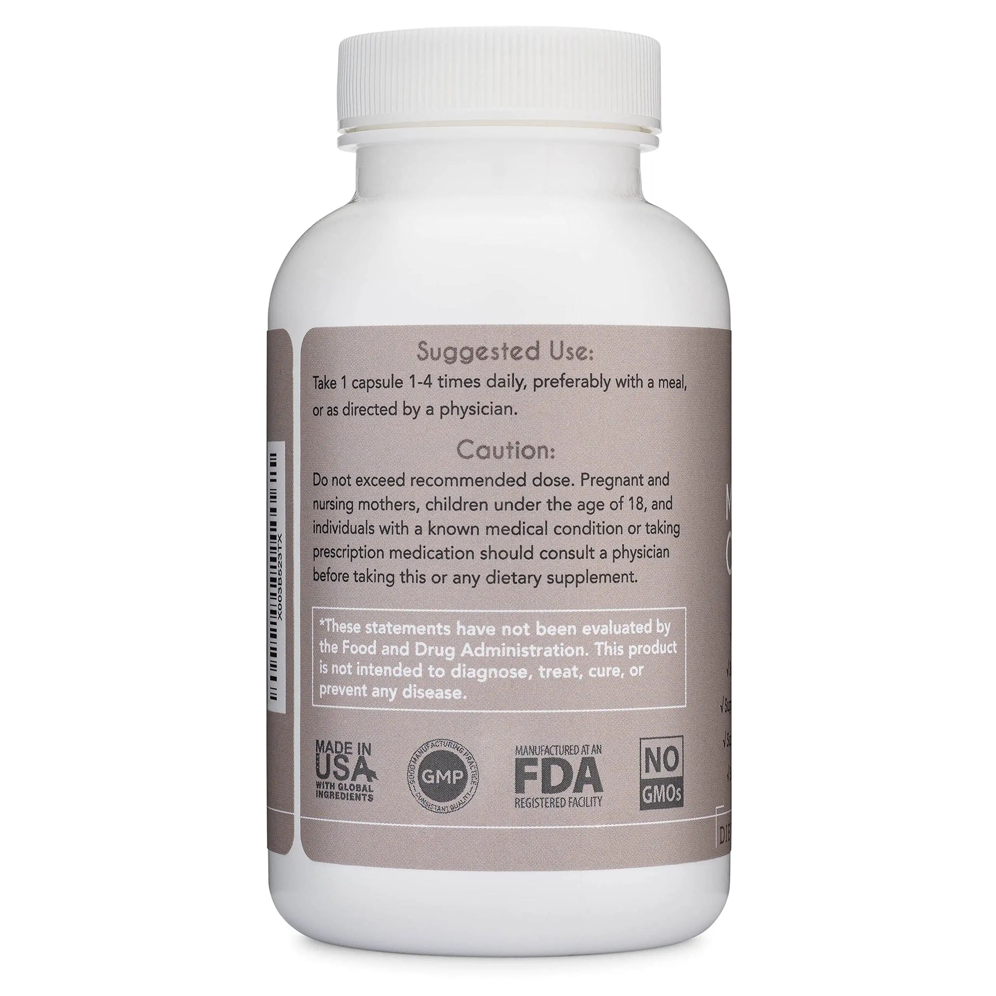 Magnesium Complex - Lifted Naturals Magnesium Supplement w/Bisglycinate, Malate, Taurate - 120 Capsules - Bioavailable Magnesium Formula for Mood, Sleep, Energy Support* Lifted Naturals buy supplements Au