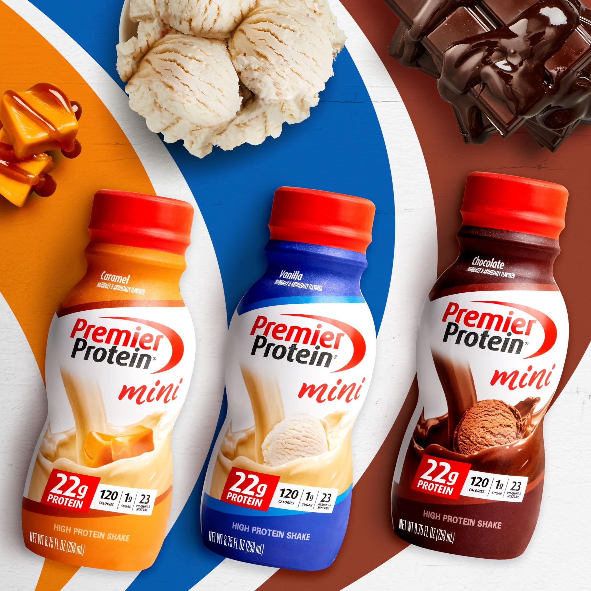 Premier Protein Shake MINIs, Chocolate, 22g Protein, 120 Calories, 1g Sugar, 8.75fl oz Premier ProteinBuy Supplements Australia
