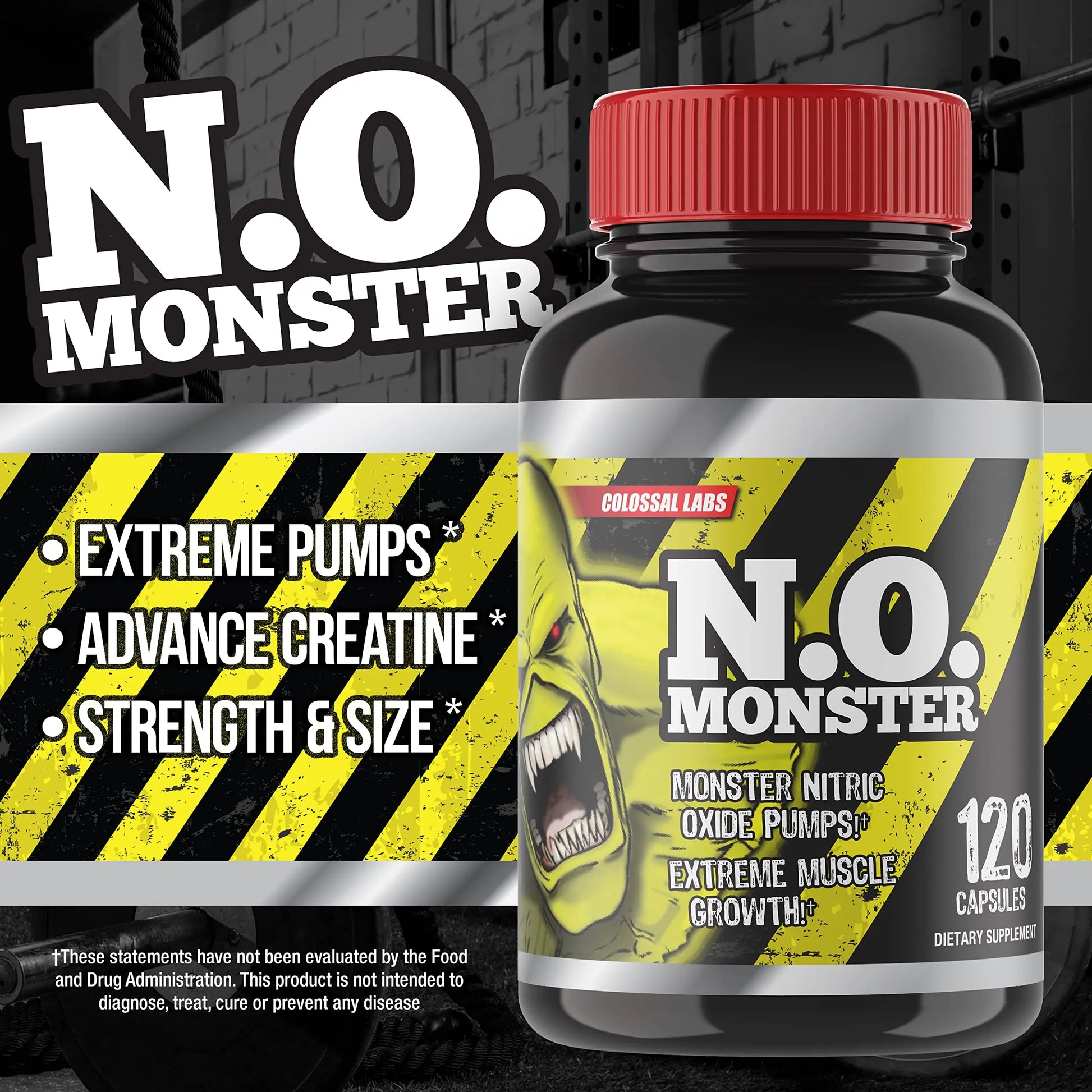 Colossal Labs Nitric Oxide Booster with L-Arginine, Extreme Pumps to Build Strength Goliath Labs