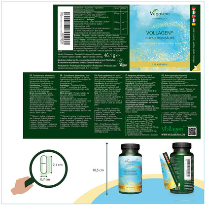 Vegavero Vegan Collagen Complex + Hyaluronic Acid | NO Additives | Vegan Collagen Powder Vollagen VegaveroBuy Supplements Australia