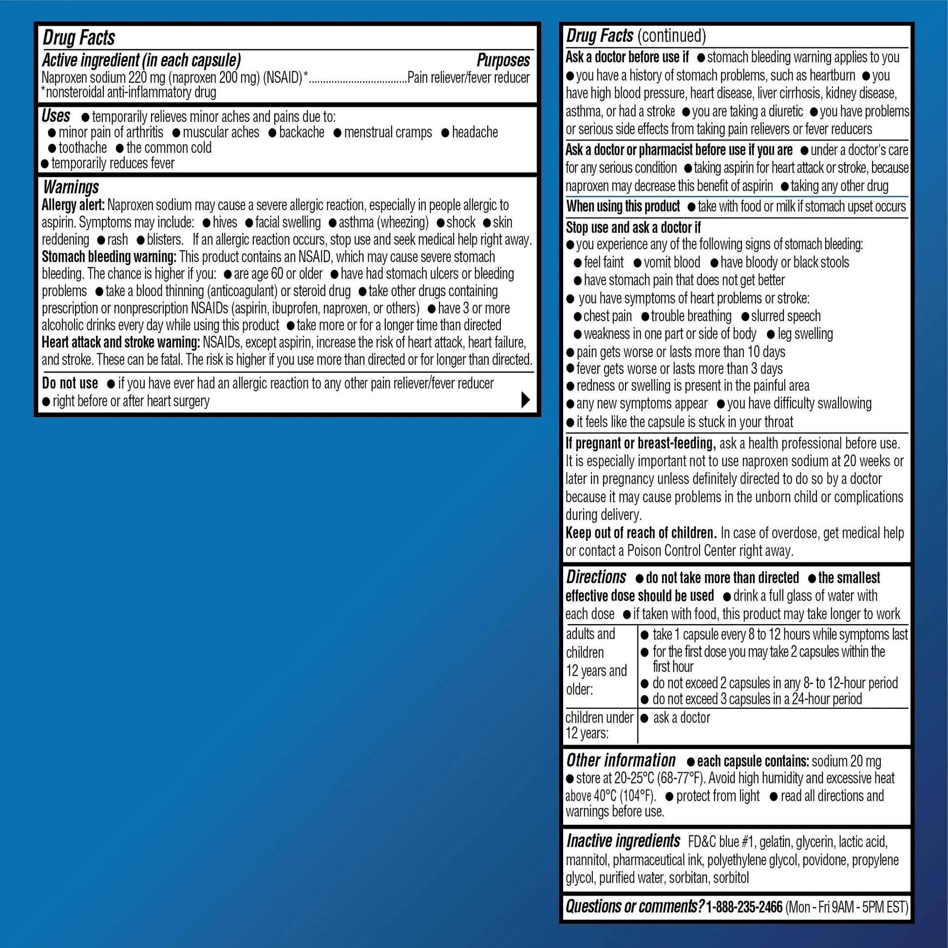 Amazon Basic Care Naproxen Sodium 220 mg Liquid Gels, Pain Reliever/Fever Reducer (NSAID), Headache, Backache, Menstrual Pain, Arthritis Pain, 12-Hour Relief, 180 Count (previously A+ health) Amazon Basic CareBuy Supplements Australia