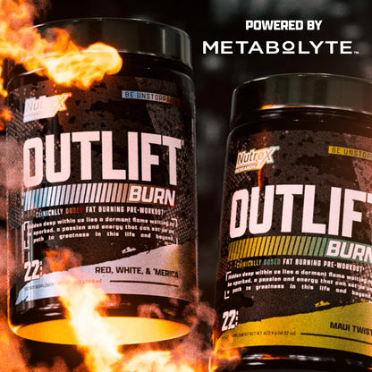 Nutrex Research Outlift Burn Thermogenic Pre Workout Powder, 2 in 1 Performance Nutrex Research