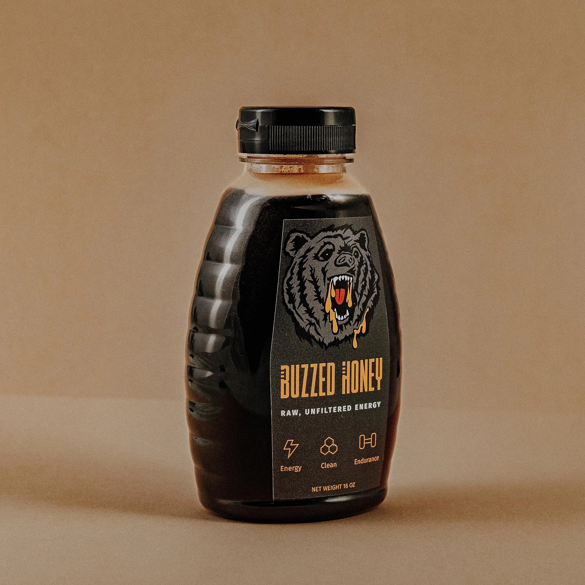 Buzzed Honey - 16oz, Natural Preworkout Supplement, Raw Honey, Caffeine, Clean Energy Buzzed Honey
