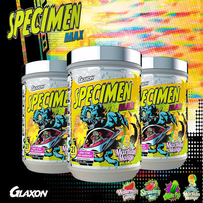 Glaxon Specimen Max High Stim Pre-Workout | 400mg Caffeine + 3200mg Beta Alanine Glaxon