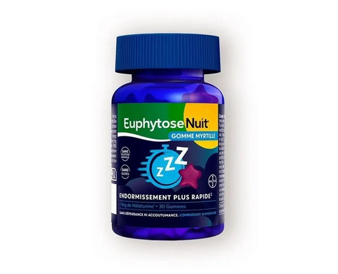 EuphytoseNuit : Sleep Aid Gummies with Melatonin 30 blueberry gummies